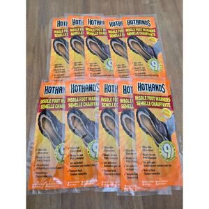 HotHands LOLT of 10-PAIR Adhesive Insole FULL FOOT Warmers 9 Hours of Heat